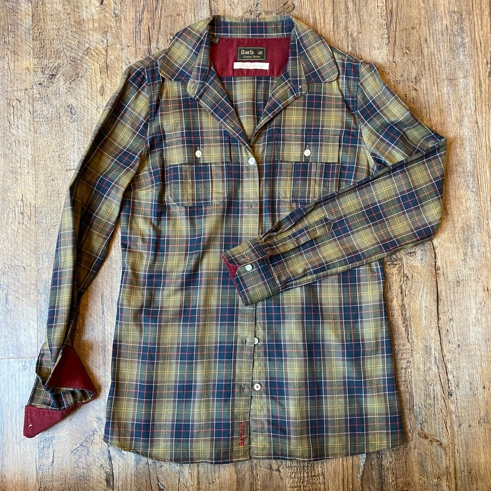 Barbour corduroy collared oxford